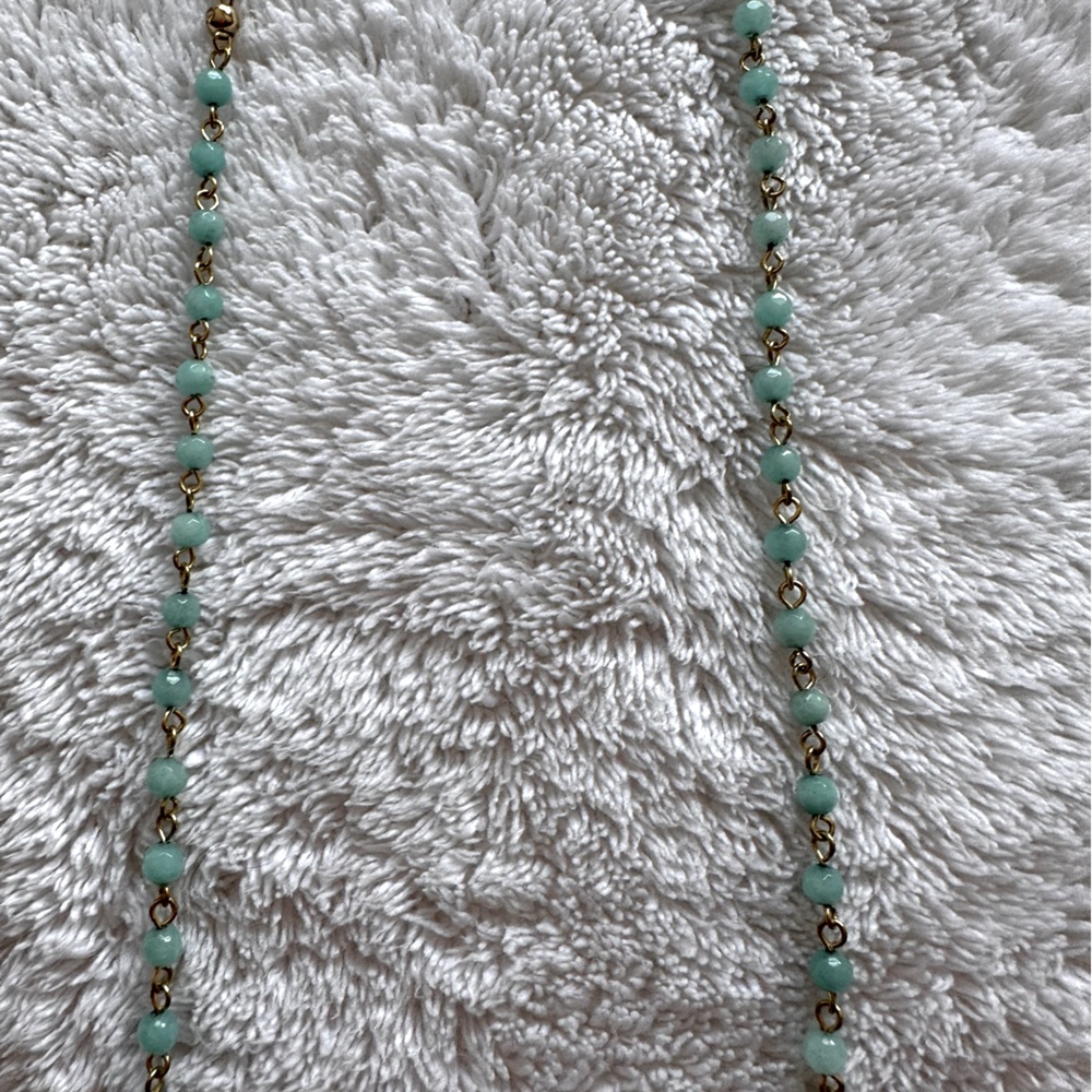 Dainty blue wrap necklace